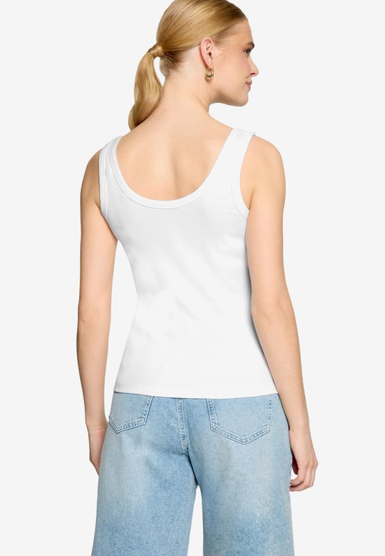 Zero Top Kurz Tanktop Wit 110-10004002