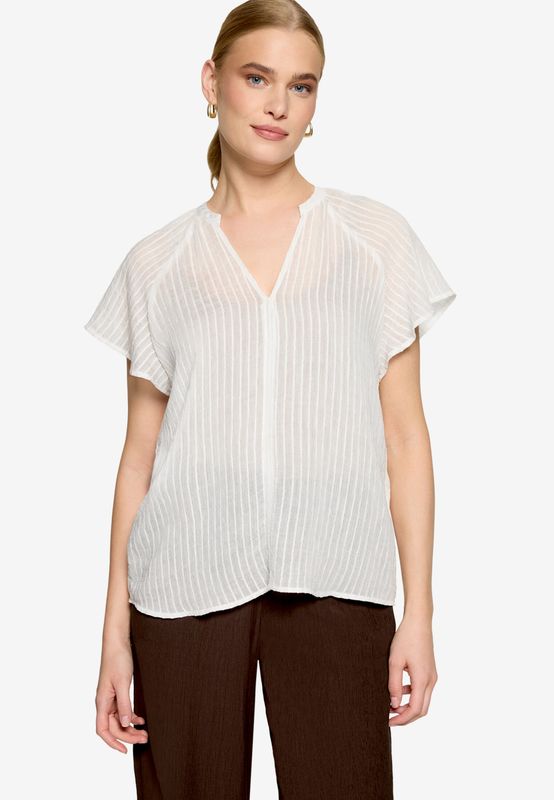 Zero Bluse Lang 1/2 Arm Ecru 110-10004091