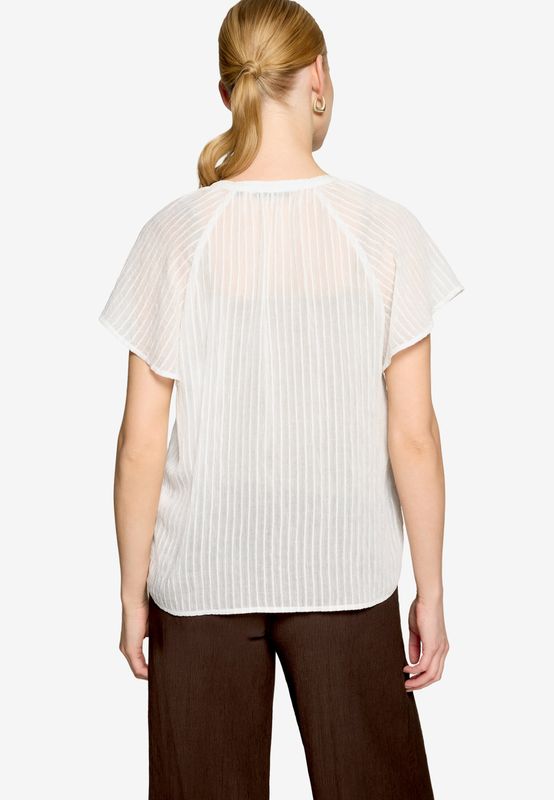 Zero Bluse Lang 1/2 Arm Ecru 110-10004091