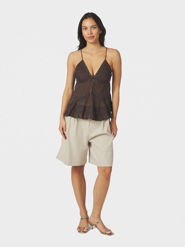 Neo Noir Nika Structure Shorts Ecru 164538