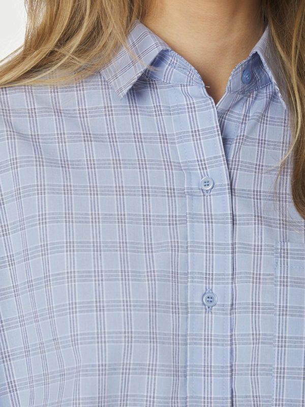 Neo Noir Dalma Triple Check Shirt Blauw 168624