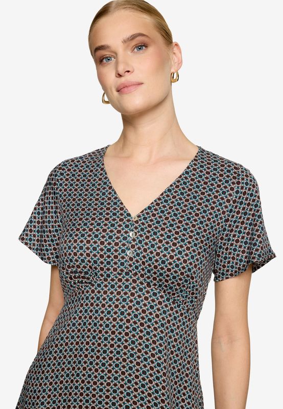 Zero Kleid Kurz 1/2 Arm Bruin 110-10004038