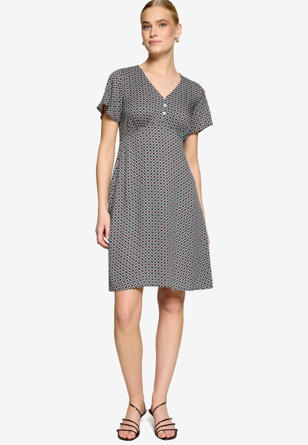 Zero Kleid Kurz 1/2 Arm Bruin 110-10004038