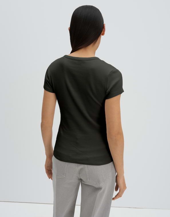Someday Kleoh geribd shirt Groen