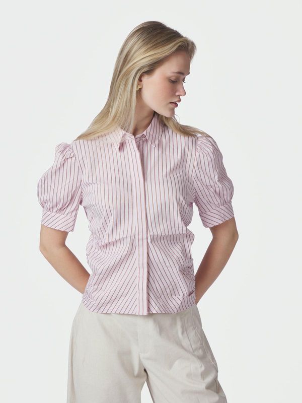 Neo Noir Frannie Structure Stripe Shirt Roze 169900