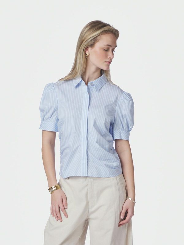 Neo Noir Frannie Soft Stripe Shirt Blauw 169738