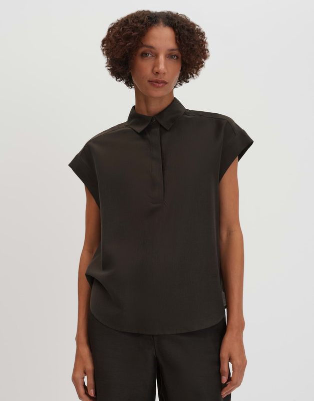 Someday Zamin satijnen blouse Bruin