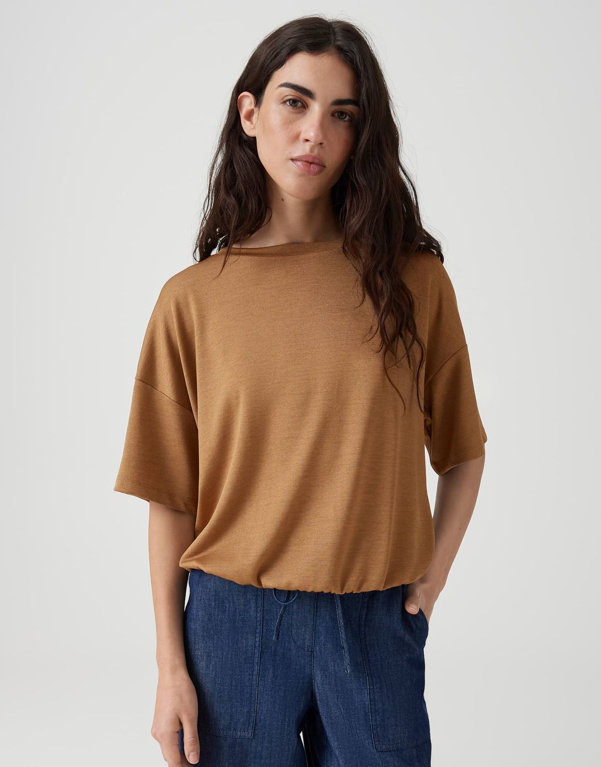 Opus Salien T-shirt Bruin