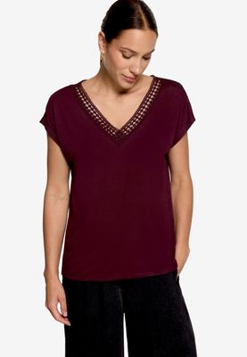 Zero T-Shirt  mit Spitze Rood 110-10004140-4685