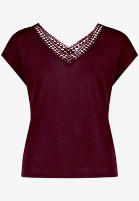 Zero T-Shirt  mit Spitze Rood 110-10004140-4685