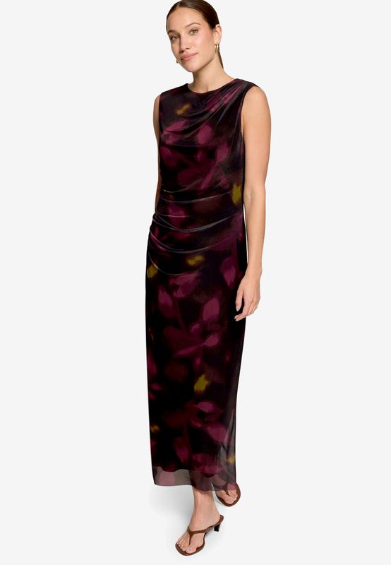 Zero Mesh-Kleid  mit Blumen Zwart 110-10004168-9848