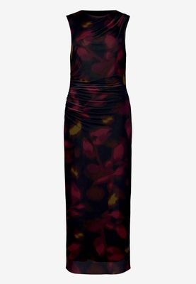 Zero Mesh-Kleid  mit Blumen Zwart 110-10004168-9848