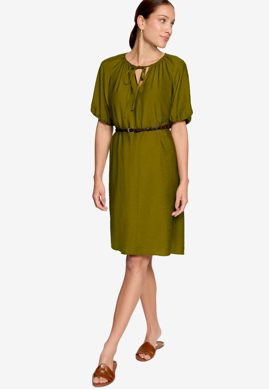 Zero Minikleid  mit Flechtgürtel Groen 110-10004172-5499