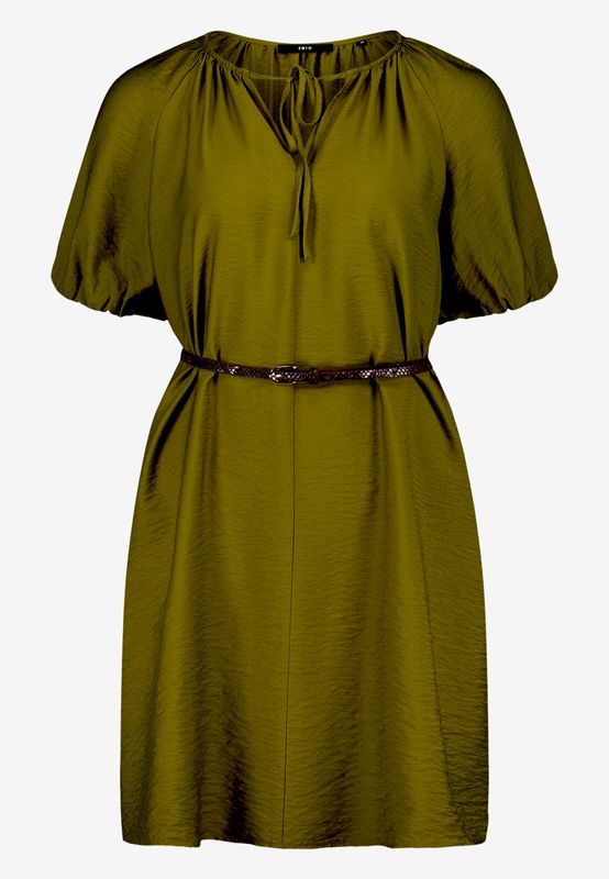 Zero Minikleid  mit Flechtgürtel Groen 110-10004172-5499