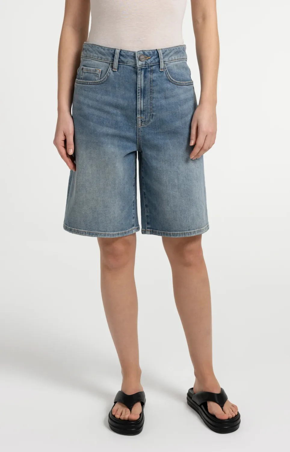 YaYa Denim bermuda Blauw 01-321042-606