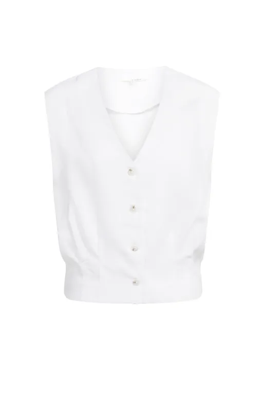 YaYa Mouwloze blouse Wit 01-201225-606