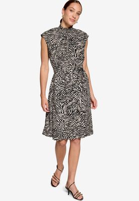 Zero Midikleid  mit Zebraprint Zwart 110-10004158-1891