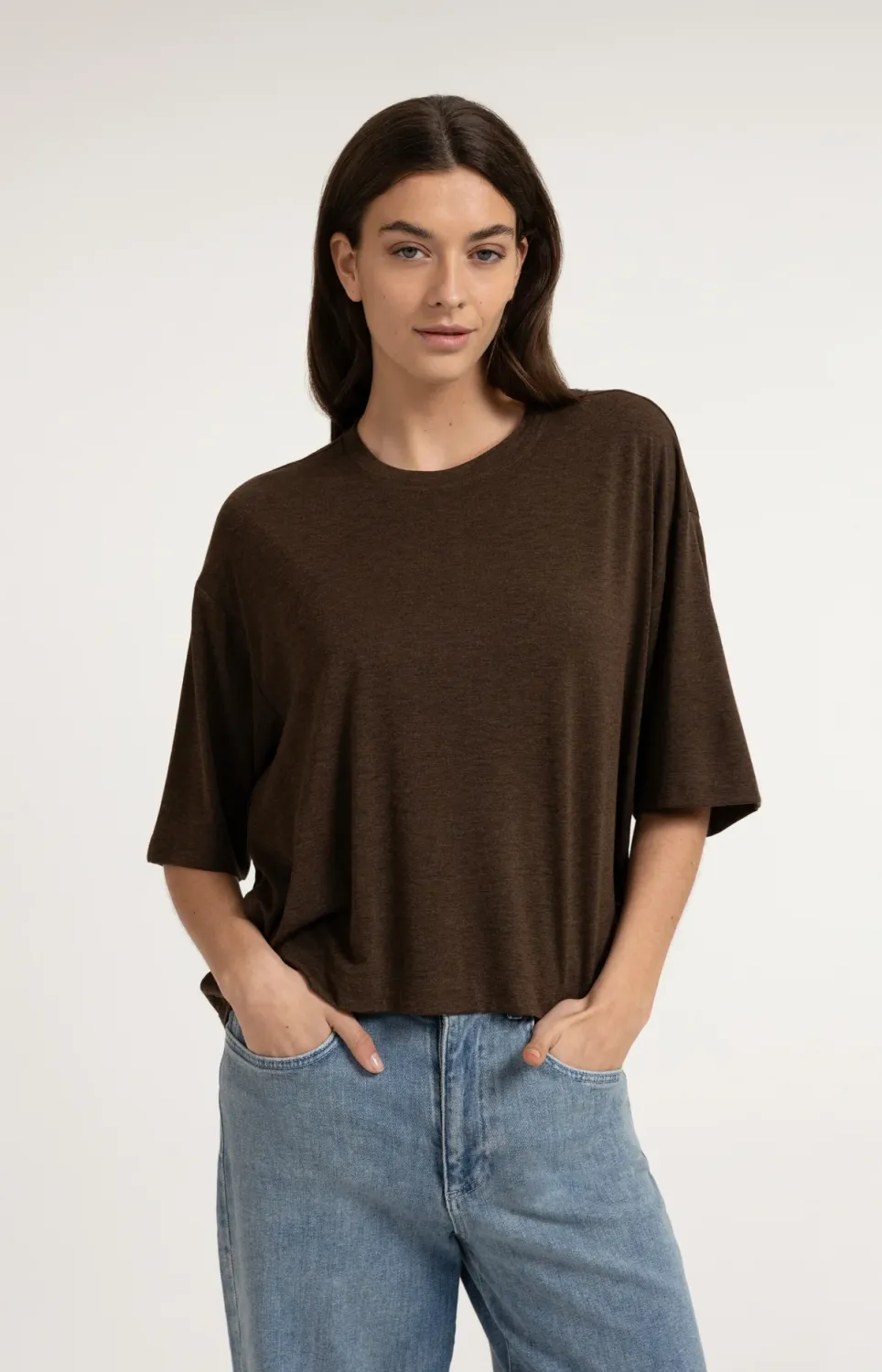 YaYa Top met ballonrug Bruin 01-709391-607