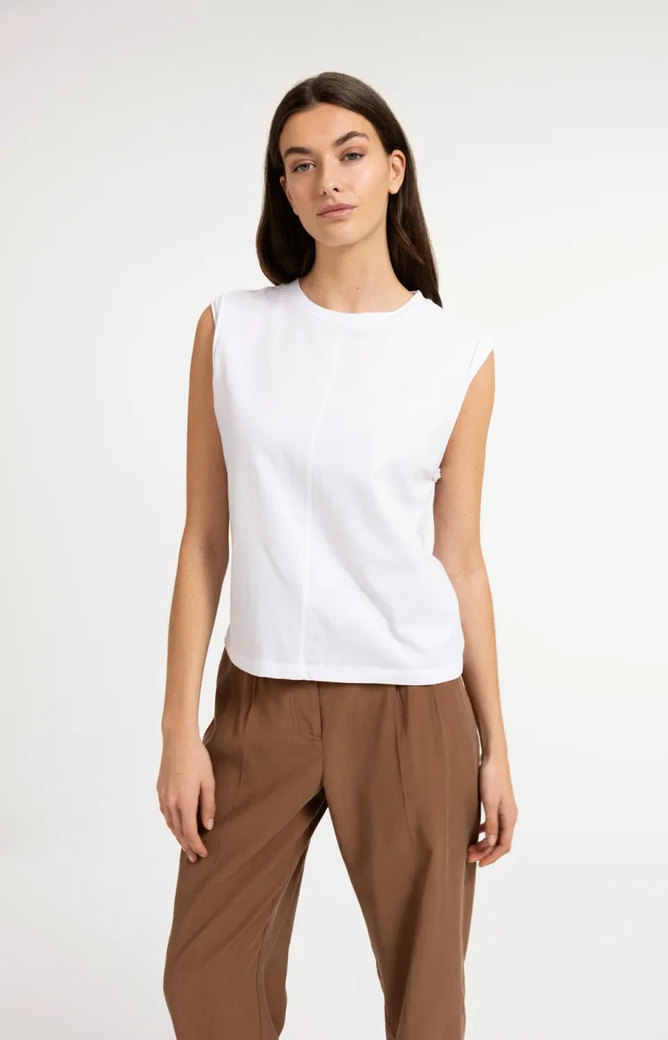 YaYa Top met mouwdetails Wit 01-709400-607