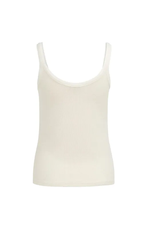 YaYa Singlet met mesh hals Beige 01-729053-607