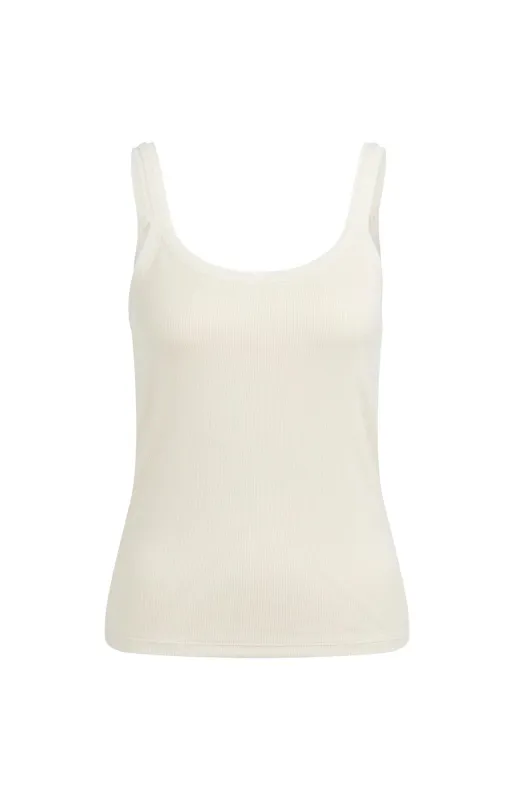 YaYa Singlet met mesh hals Beige 01-729053-607