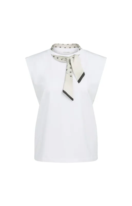 YaYa Top met sjaaldetail Bruin 01-709396-607