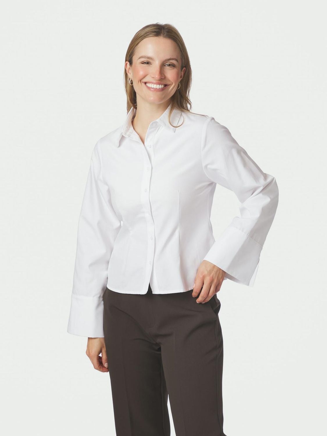 Neo Noir Rosa Oxford Shirt Wit 168083