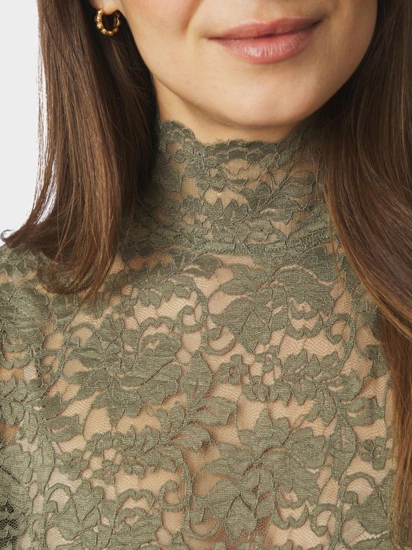 Neo Noir Liza Laceflower Blouse Groen 161473