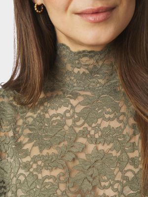 Neo Noir Liza Laceflower Blouse Groen 161473