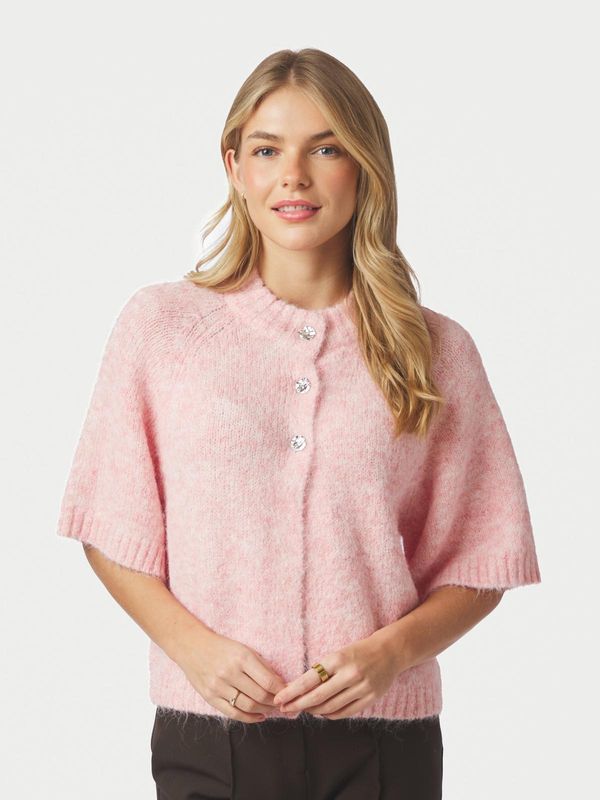 Neo Noir Benuta Fluffy Knit Cardigan Roze 165816