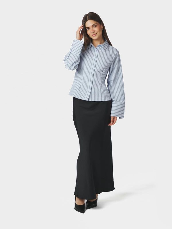 Neo Noir Rosa Striped Crepe Shirt Blauw