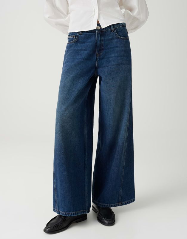 Opus Meddy loosy wide Blauw