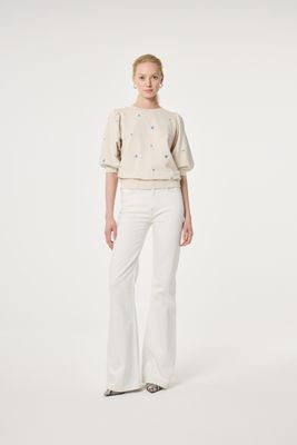 Fabienne Chapot Vic Bootcut Jeans Ecru