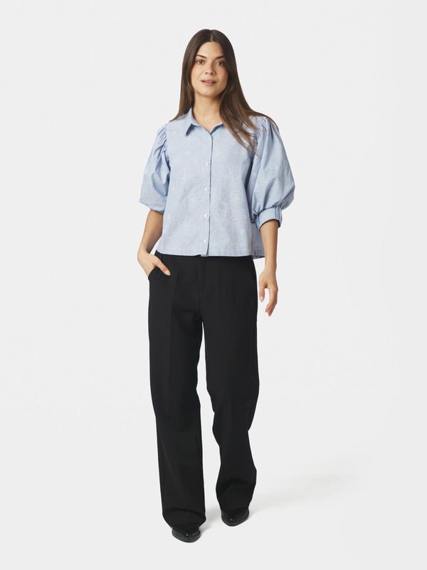 Neo Noir Etta Flower Stripe Shirt Blauw