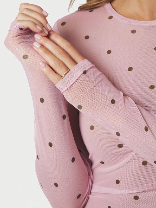 Neo Noir Ella Space Dot Blouse Roze