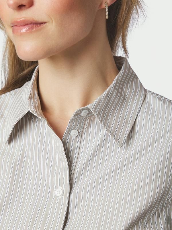 Neo Noir Samira Stripe Shirt Beige