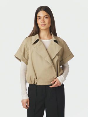 Neo Noir Lisha Trench Vest Bruin