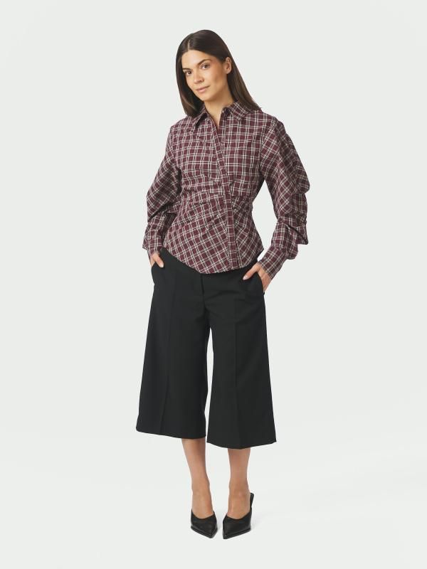 Neo Noir Neoella Medium Check Shirt Rood