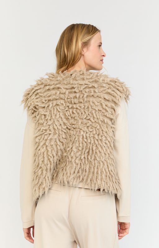 Moscow Gilet gebreid Ecru