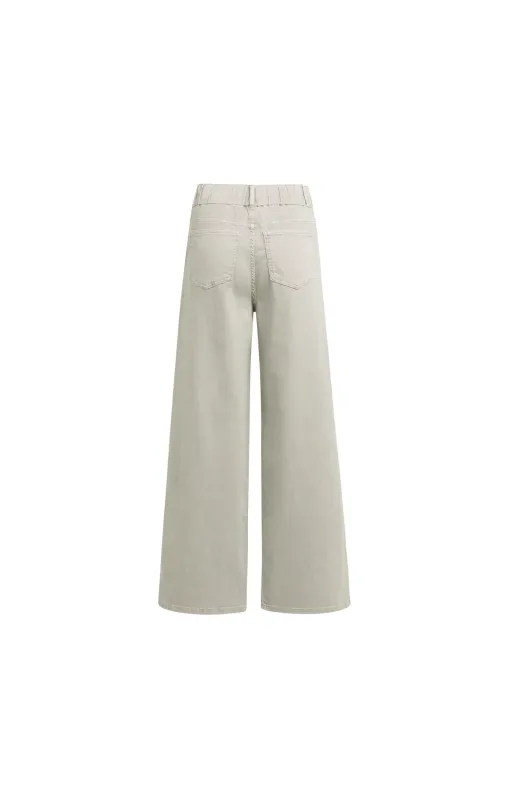 YAYA Broek met brede tailleband Grijs