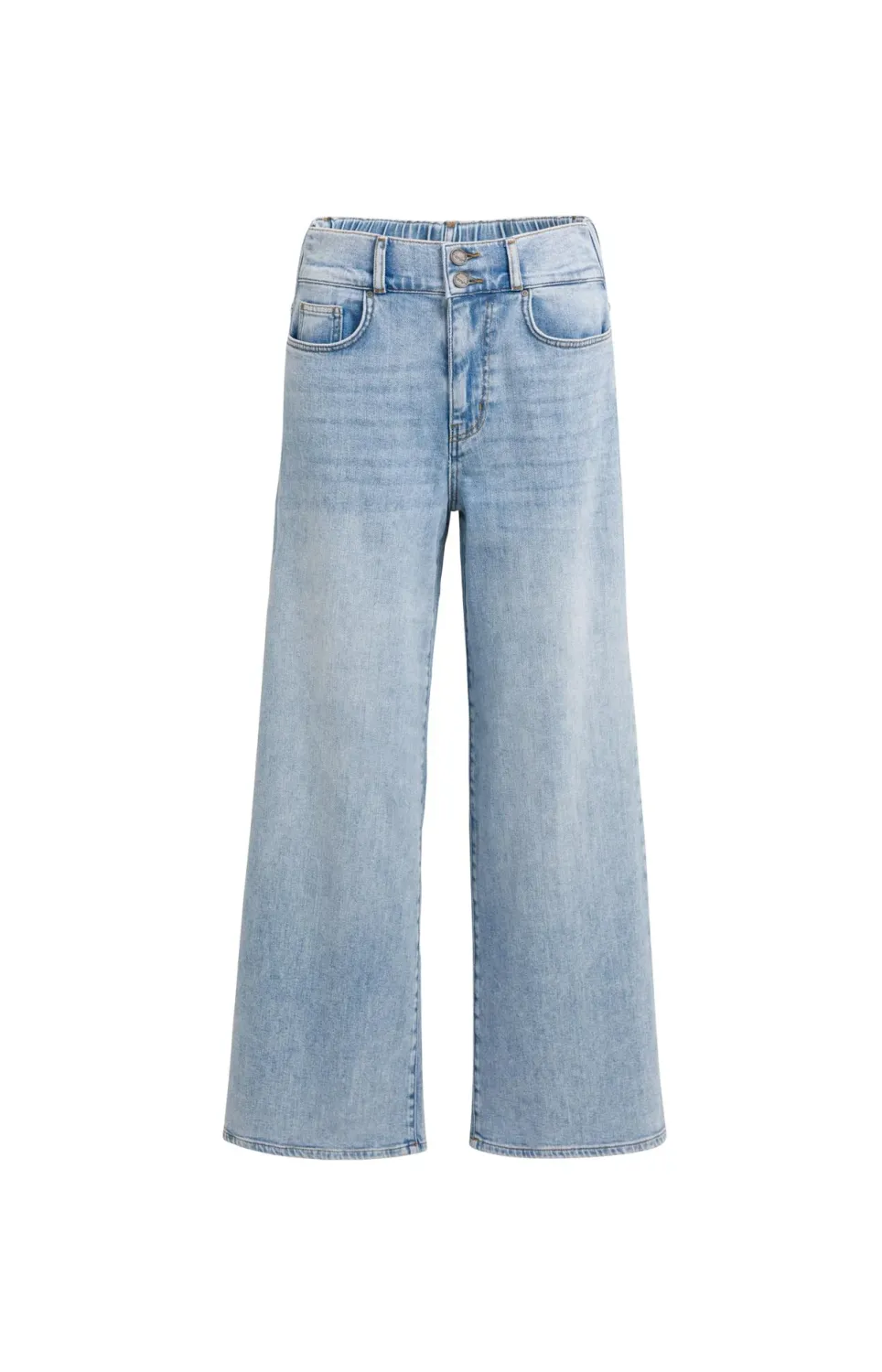 YAYA Broek met brede tailleband Blauw