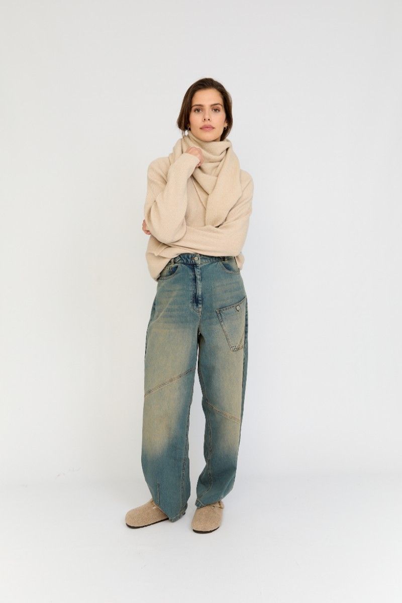 Moscow Broek jeans Denim Solid 87-02-Rose