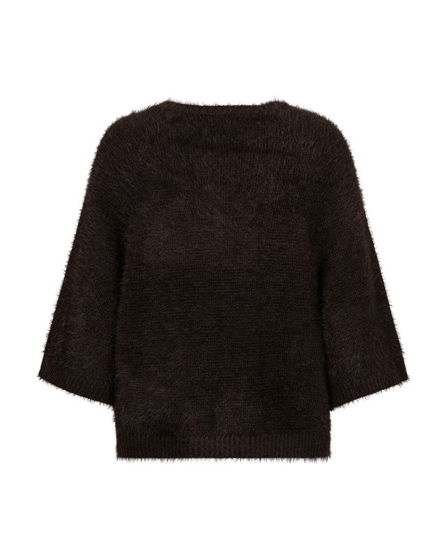 Red Button Cardigan fuzzy poncho Bruin SRB5034