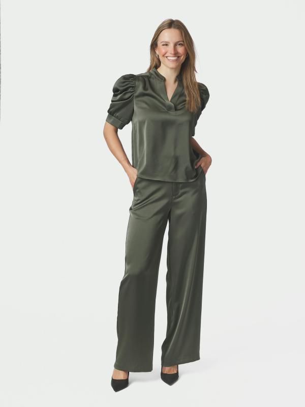 Neo Noir Emmett Heavy Sateen Pants Groen 164136