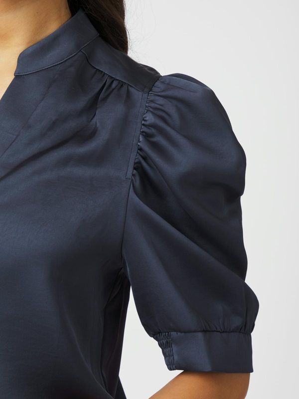 Neo Noir Roella Heavy Sateen Blouse Blauw Neo Noir, Bluser &amp; Skjorter, Dam