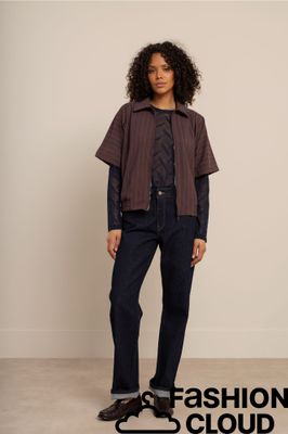 Studio Anneloes Marcella stripe jacket Bruin 14099