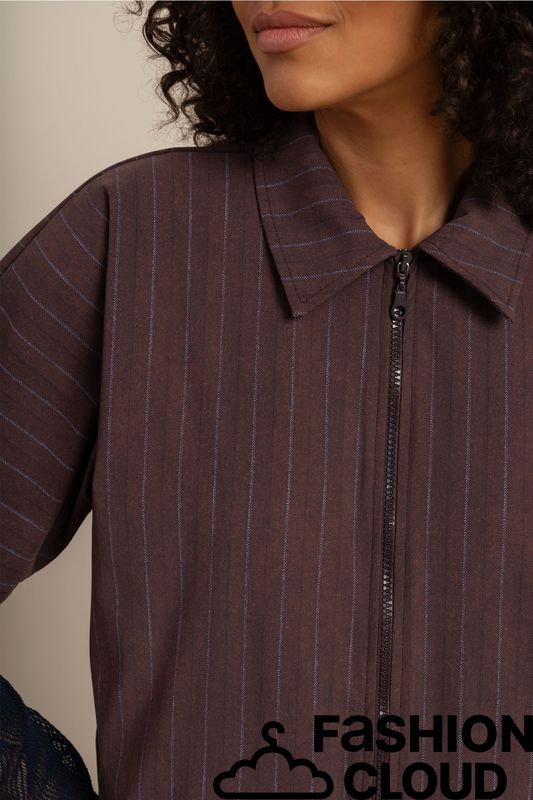 Studio Anneloes Marcella stripe jacket Bruin 14099