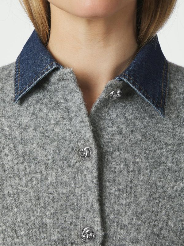 Neo Noir Amoria Knit Cardigan Grijs 169711