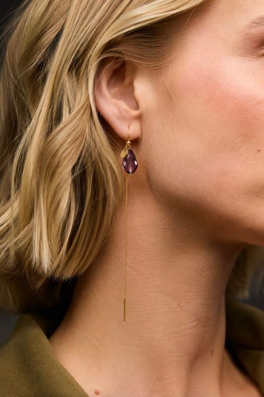 Ellen Beekmans Lange facet drops oorbellen / auberg Multi OOR644438811