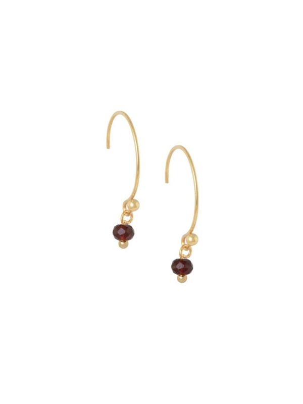 Ellen Beekmans Mini gemstone oorbellen / aubergine Multi OOR401287